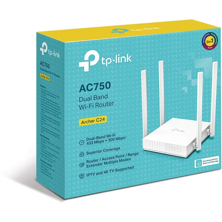 روتر بی سیم AC750 تی پی لینک مدل TPLink Archer C24 3 روتر بی سیم AC750 تی پی لینک مدل TPLink Archer C24 - Image 3